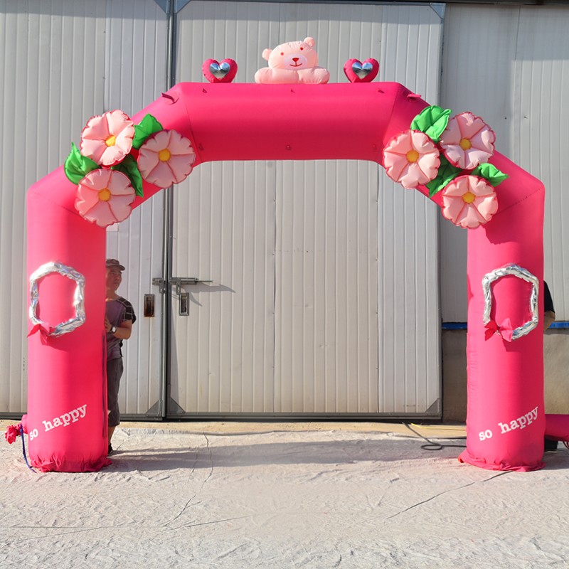 福建粉色婚礼拱门